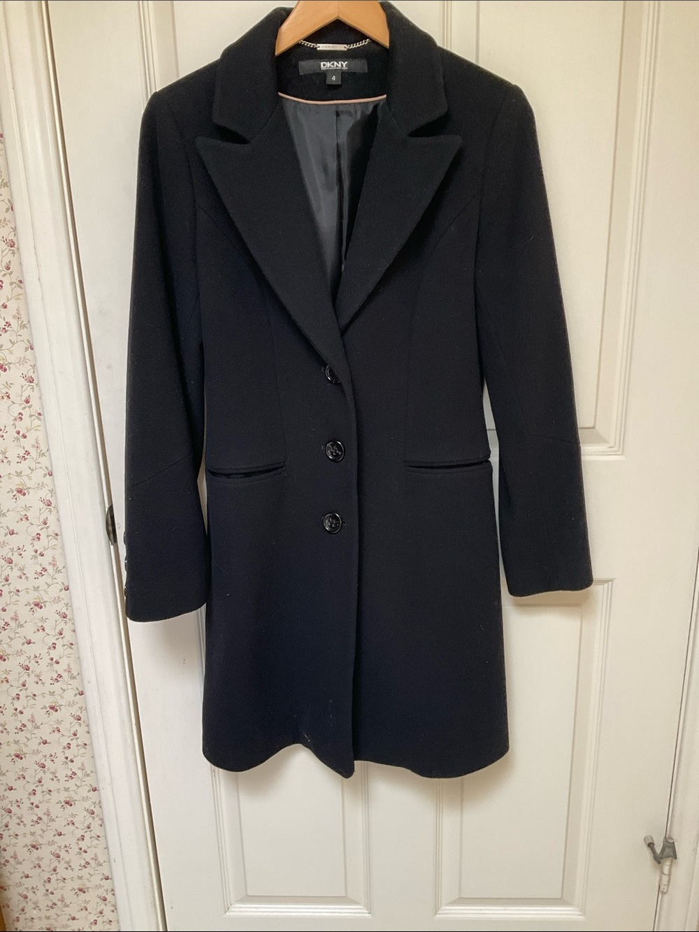 DKNY Wool Cashmere Blend Car Coat